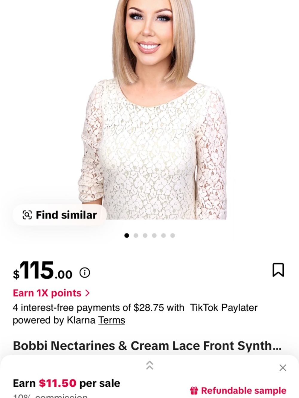 Blonde bob
Wig